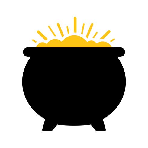 Pot of gold vector icon