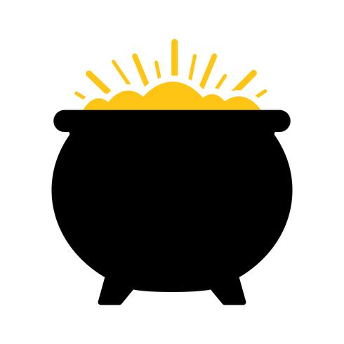 Pot of gold vector icon