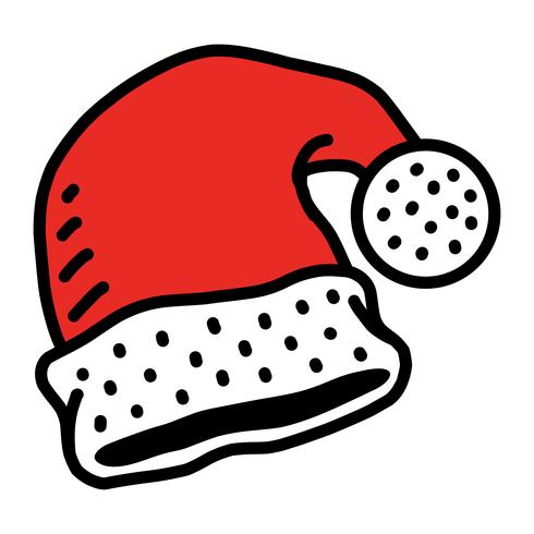 Sombrero de santa claus vector