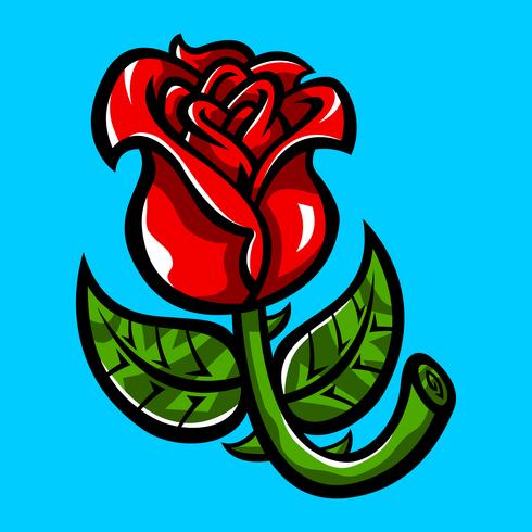 Hermosa ilustración de vector de flor rosa