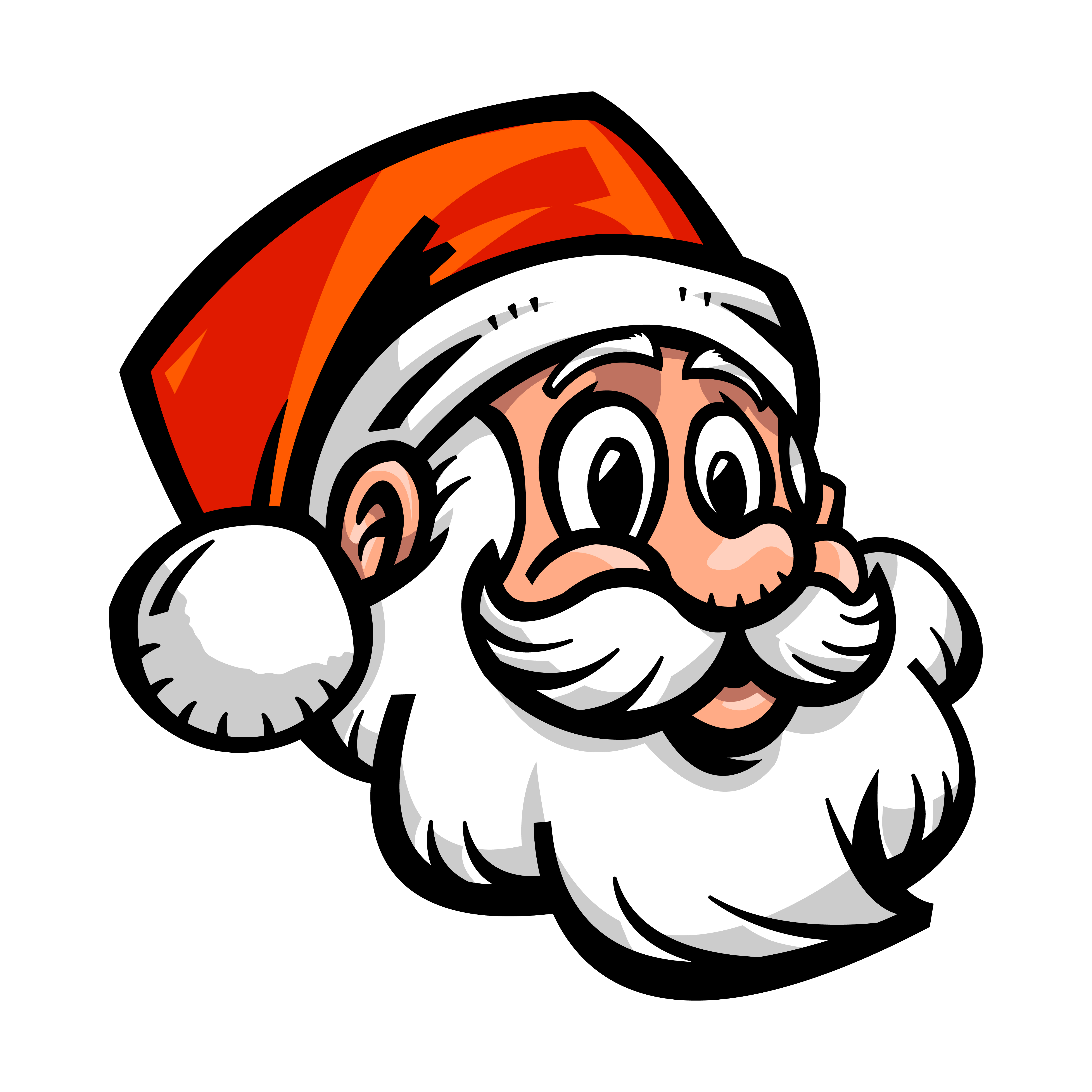 Santa Claus Face Vector Illustration 552645 Vector Art at Vecteezy