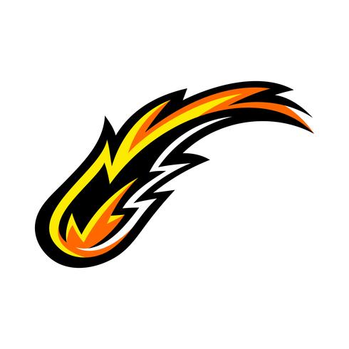 Hot Flame Fireball vector cartoon