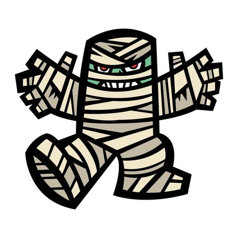 Spooky Mummy Character vector