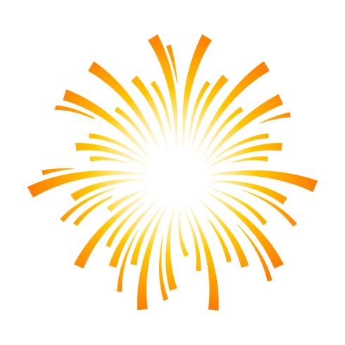 Icono de vector de logotipo de explosión de fuegos artificiales