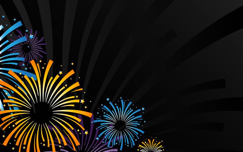 Exploding Fireworks logo vector icon