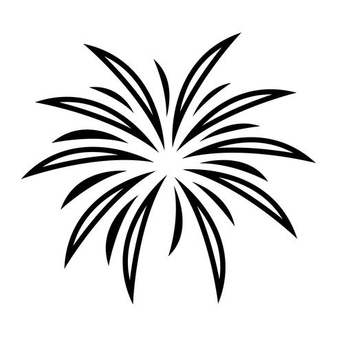 Icono de vector de logotipo de explosión de fuegos artificiales