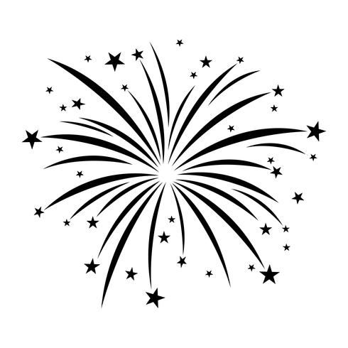 Exploding Fireworks logo vector icon