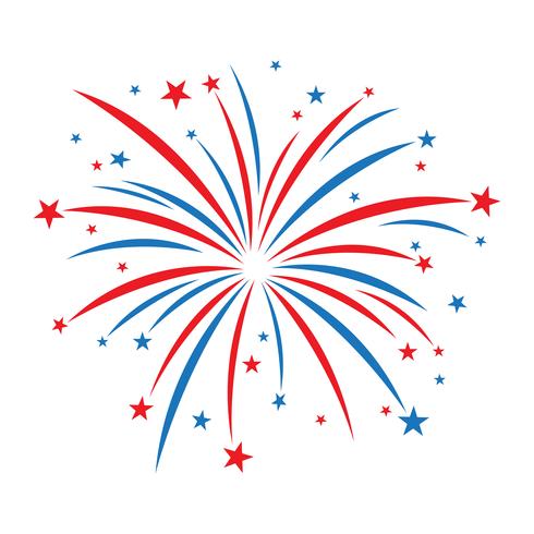 Exploding Fireworks logo vector icon