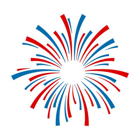 Exploding Fireworks logo vector icon