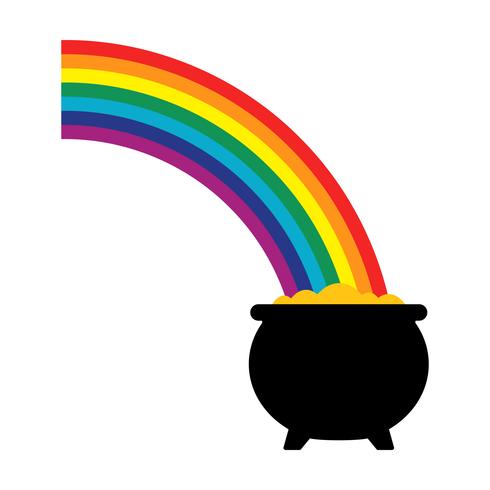 Pot of gold vector icon