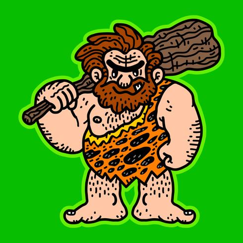 Caveman cartoon vector