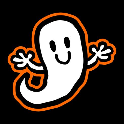 Fantasma de dibujos animados vector