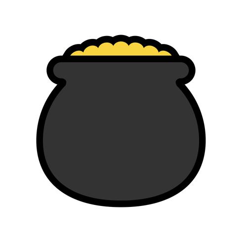 Icono de vector de olla de oro