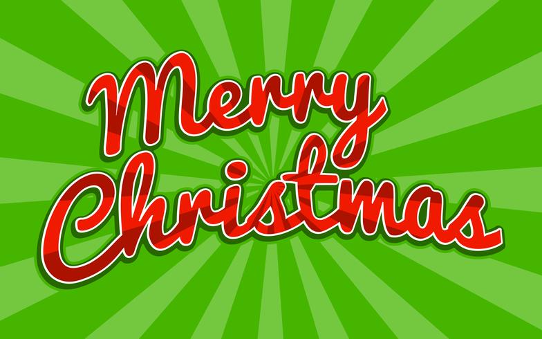 Merry Christmas text font graphic vector