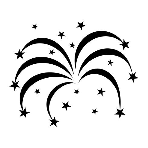 Icono de vector de logotipo de explosión de fuegos artificiales