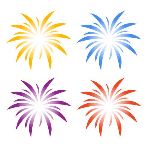 Exploding Fireworks logo vector icon