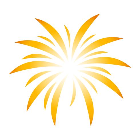 Exploding Fireworks logo vector icon