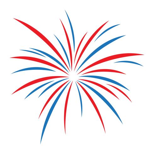 Exploding Fireworks logo vector icon