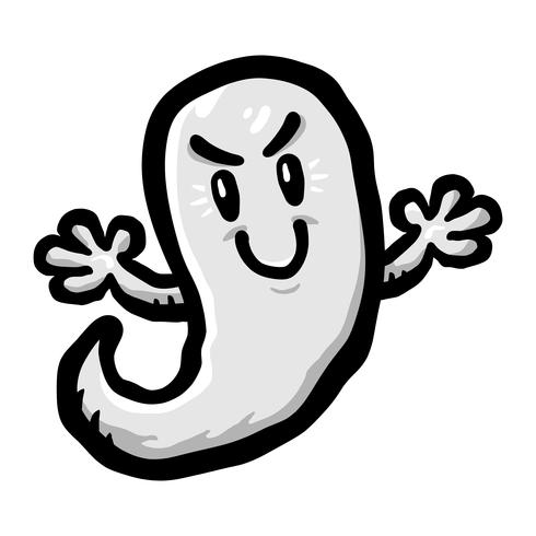 Fantasma de dibujos animados vector