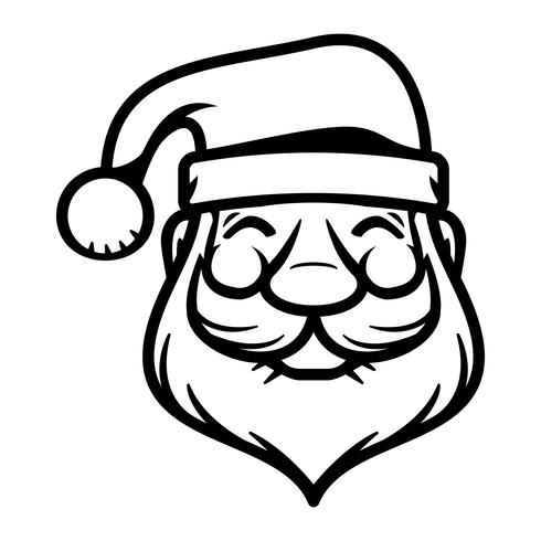 Santa Claus Face Vector Illustration