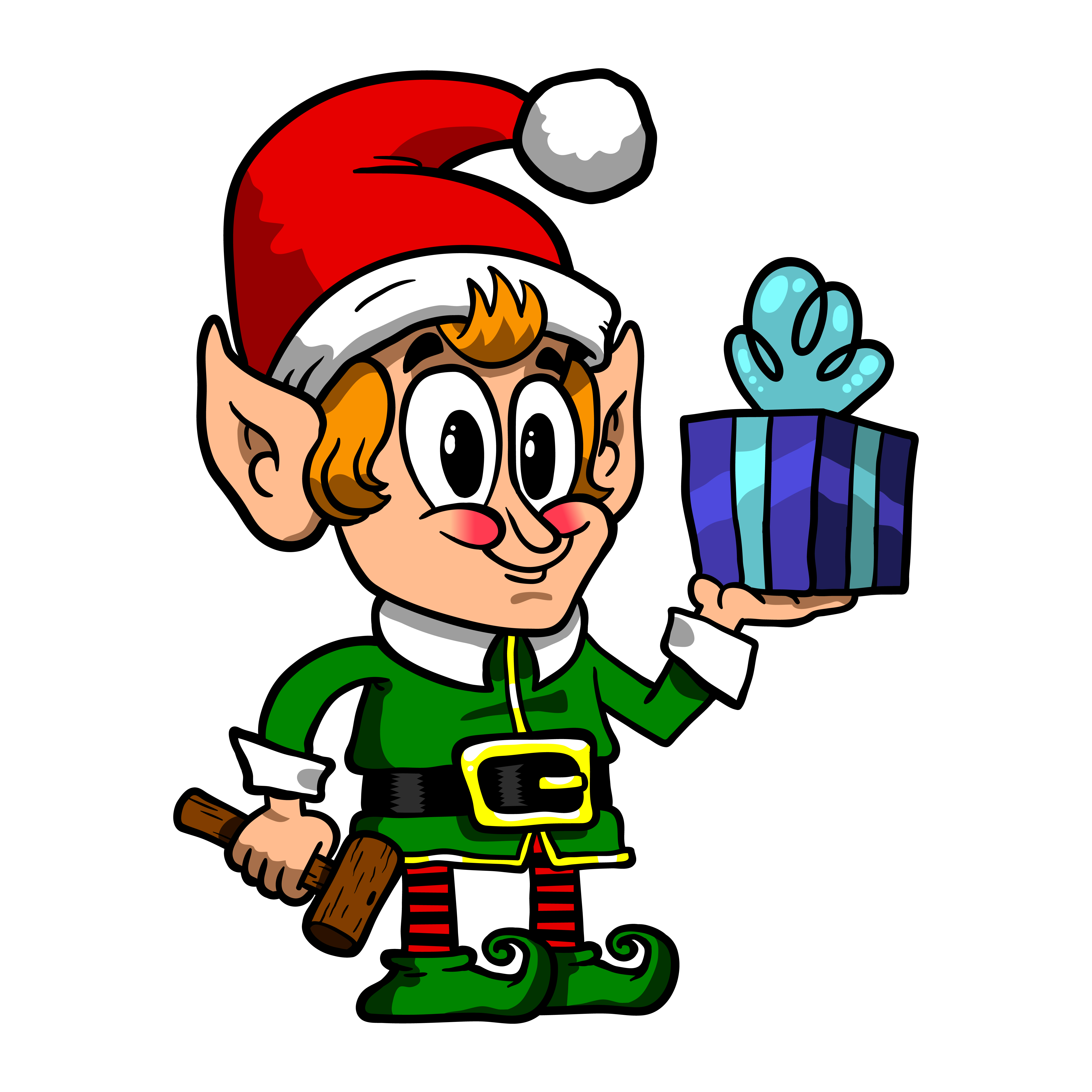 Download Cute Christmas elf - Download Free Vector Art, Stock ...