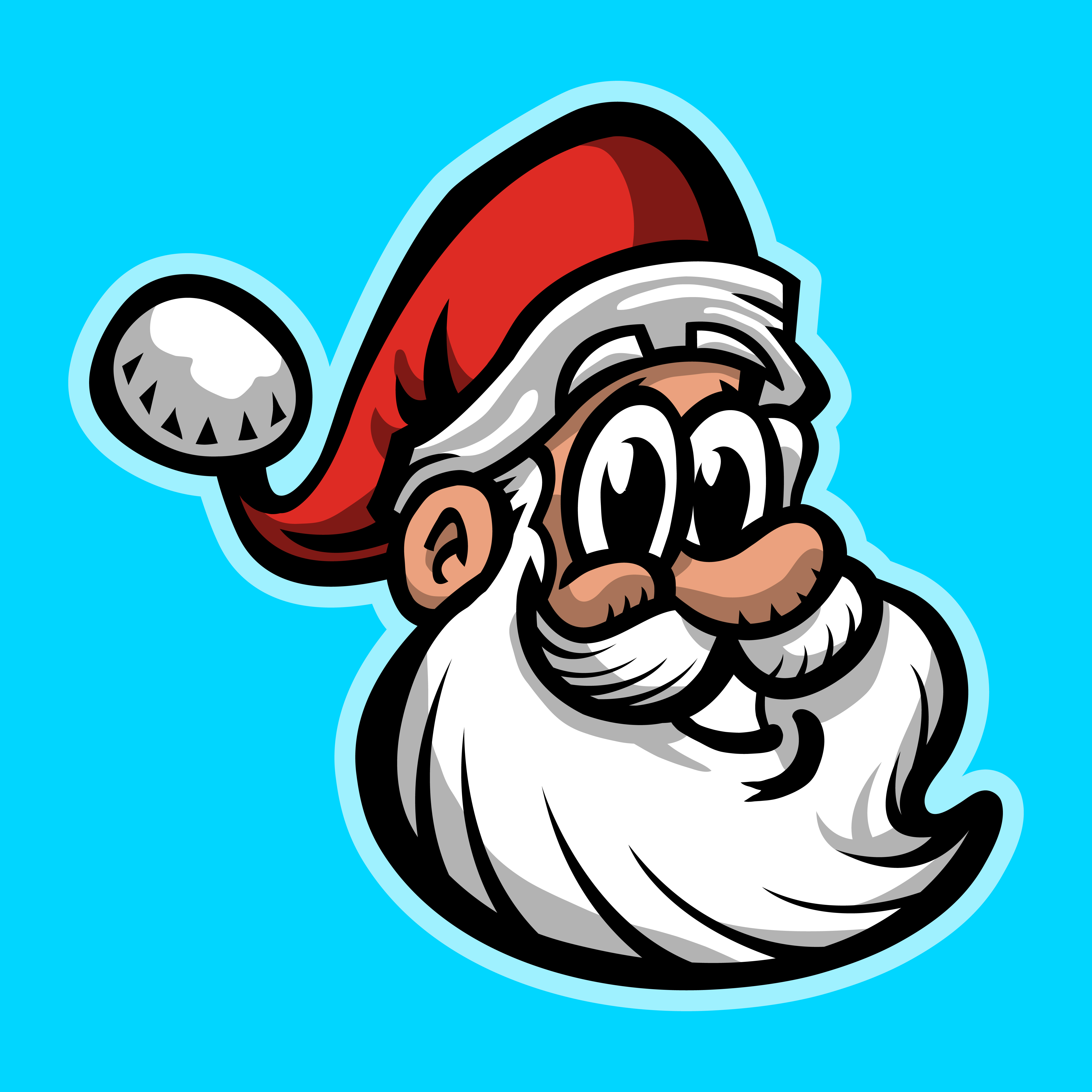 Santa Claus Face Vector Illustration 553027 Vector Art at Vecteezy