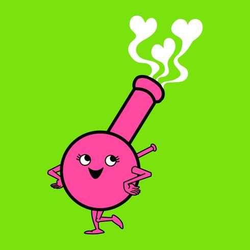 Vector illustration of a cute cartoon bong.