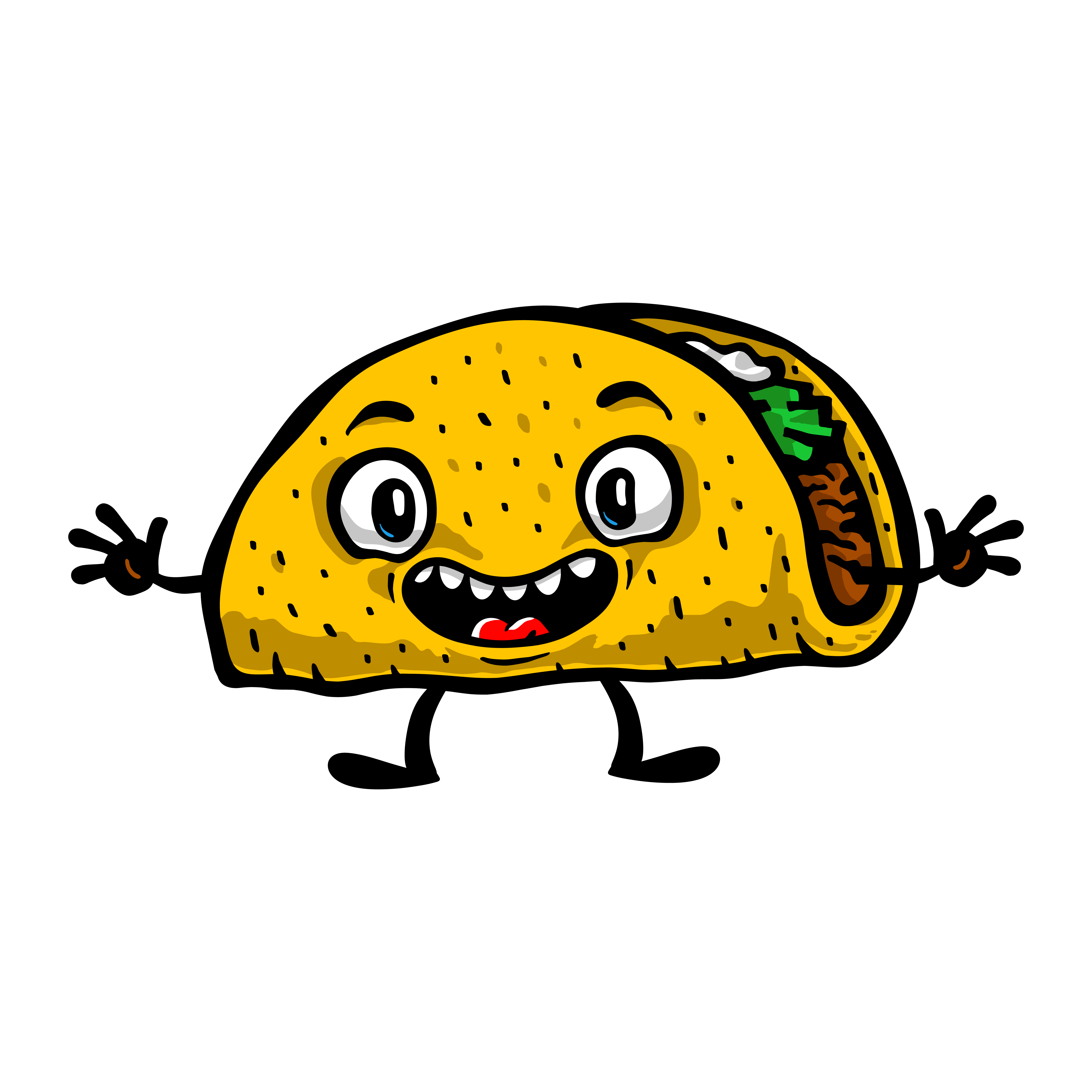 Cute Funny Cartoon Taco vector illustration Download 