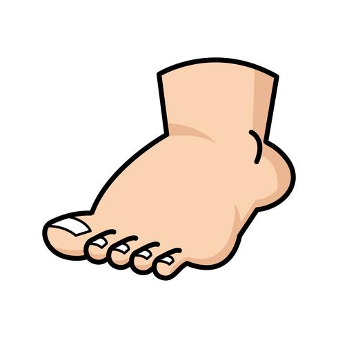 Foot cartoon vector icon