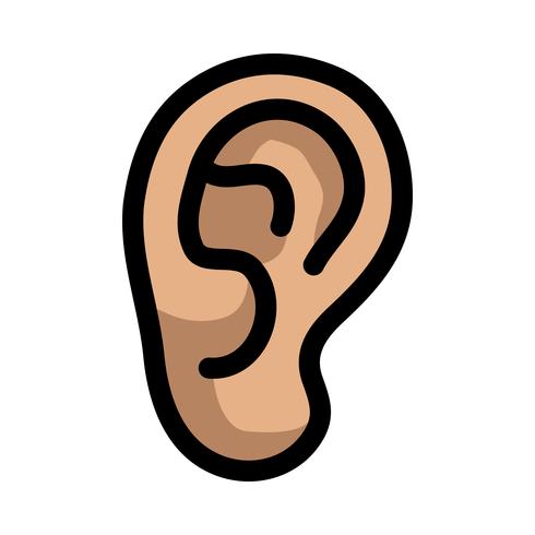 Icono de vector de oreja