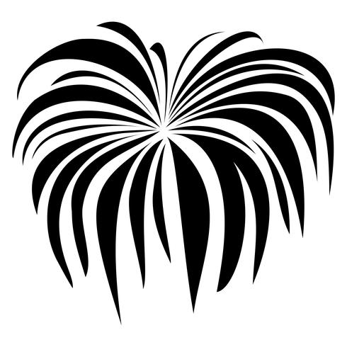 Icono de vector de logotipo de explosión de fuegos artificiales