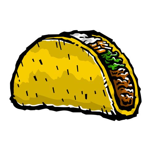 Ilustración de vector de taco