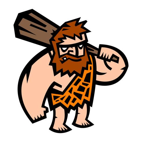 Caveman cartoon vector