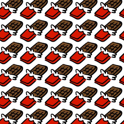 chocolate bar cartoon seamless pattern vector