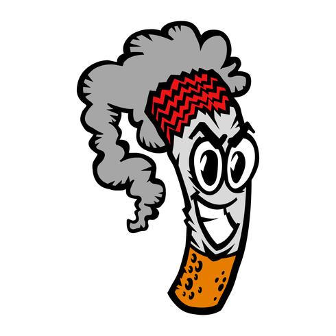 Cigarette smoking vector illustration
