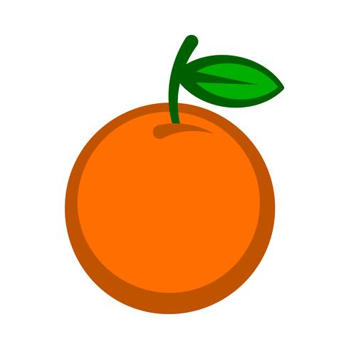 Ilustración de fruta naranja vector