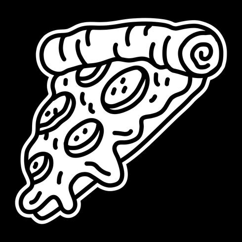 icono de vector de rebanada de pizza