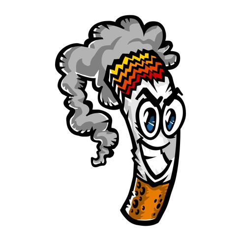 Cigarette smoking vector illustration