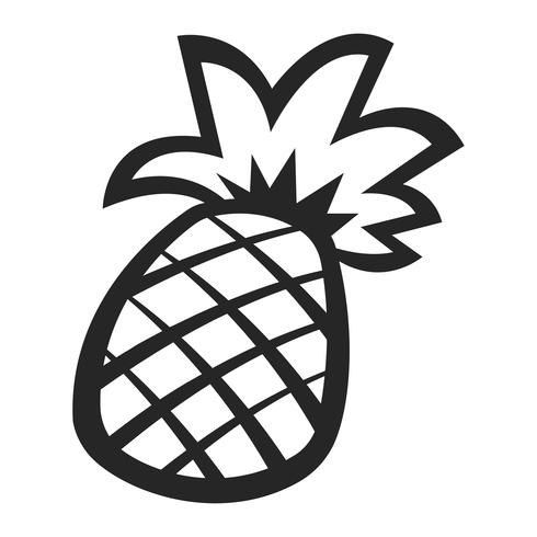 Fruta de piña vector