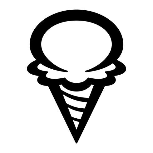 Icono de vector de cono de helado