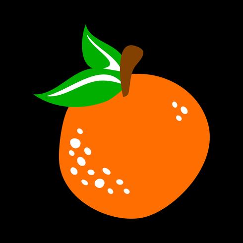 Ilustración de fruta naranja vector