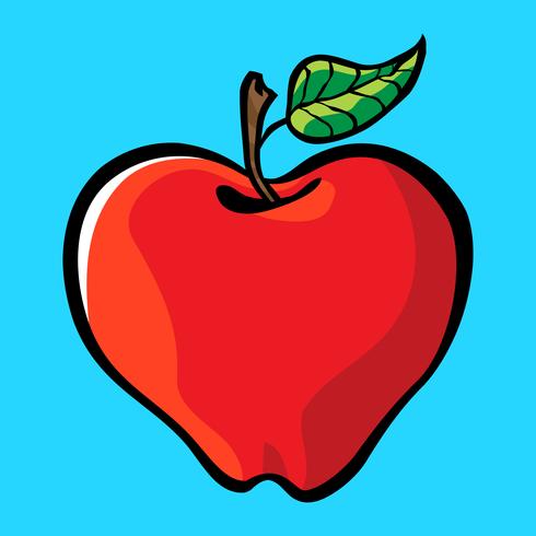 Icono de vector de dibujos animados de Apple