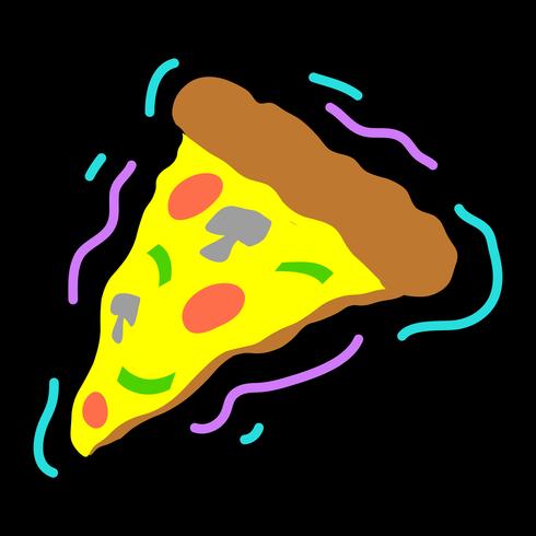 icono de vector de rebanada de pizza