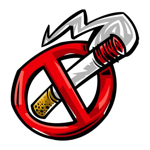 Cigarette smoking vector illustration