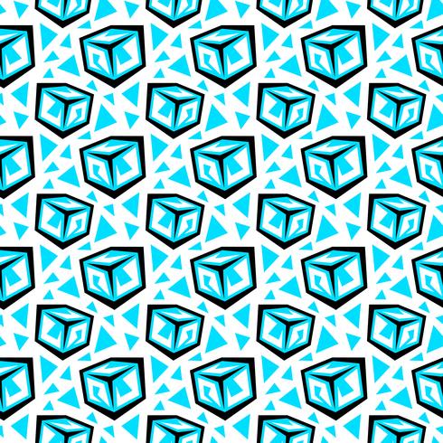 Frozen ice cubes for drinks vector