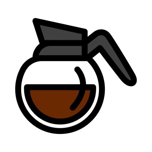 Coffee Pot Hot Drink Cartoon Illustration vector