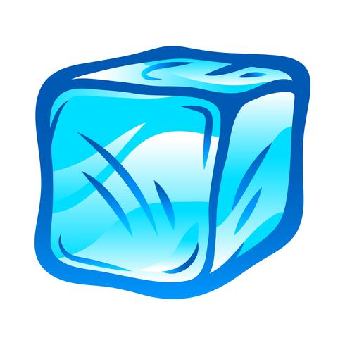 Frozen ice cubes for drinks vector