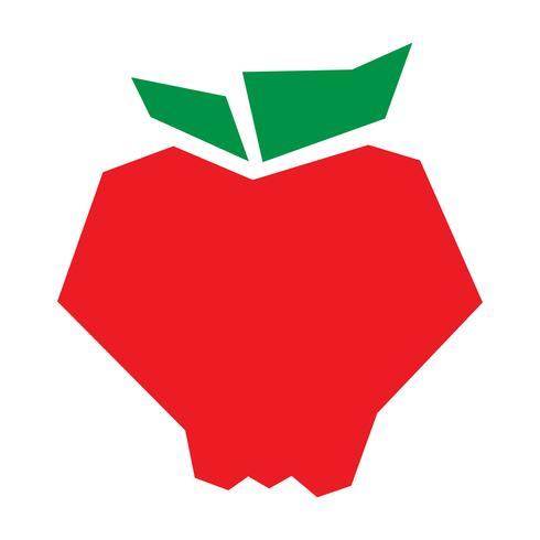 Apple cartoon vector icon