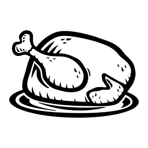 Cooked Turkey vector