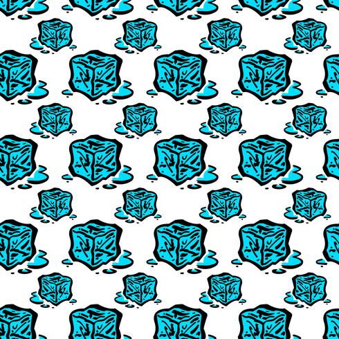 Frozen ice cubes for drinks vector